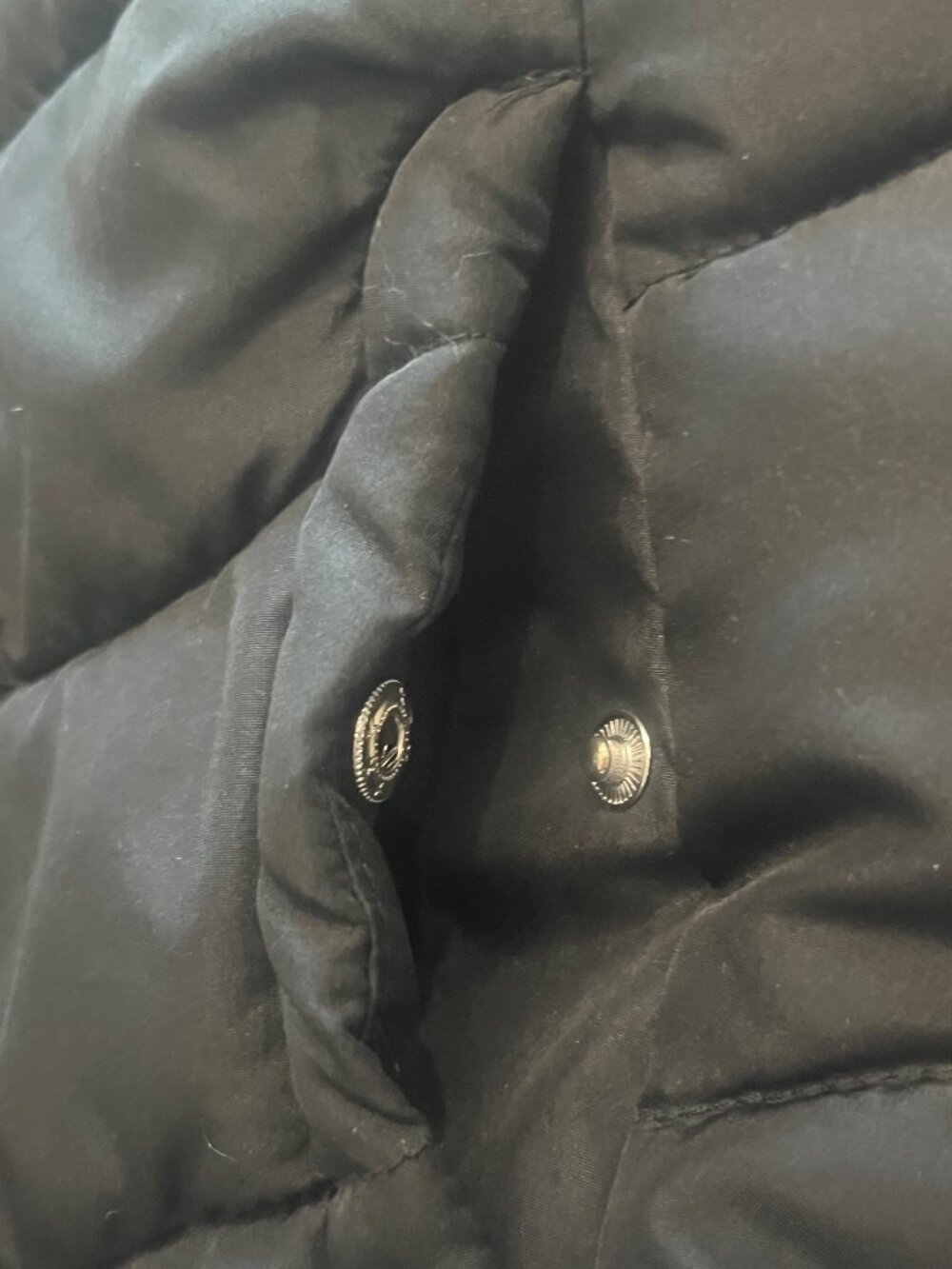 Girls Black Hooded Puffer Jacket 10/12 Faux Fur Trim Winter Coat Warm So - Picture 4 of 8